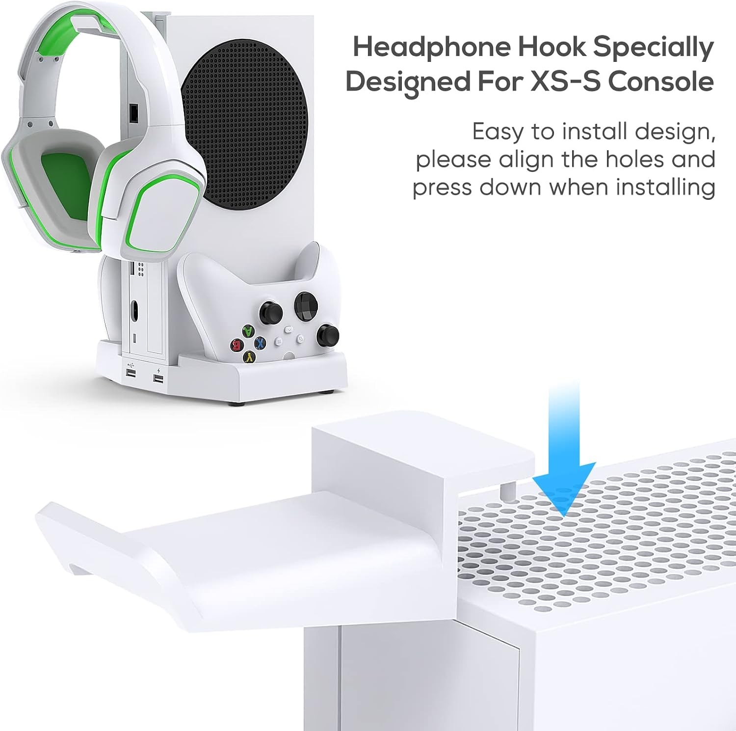 Supporto ventola di raffreddamento per Xbox Series S, dock di ricarica e console di raffreddamento, foto 5