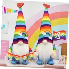 Pride Decorations for Home, 2PCS Love Gay Stuffed St Patricks Pride Gnomes