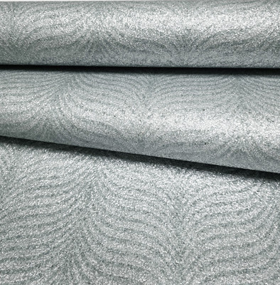 Silver teal mint blue green Natural Terra Mica Stone art deco feather Wallpaper