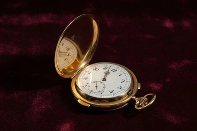 Taschenuhr aus 18K mit Repetition - Bild 1 von 4