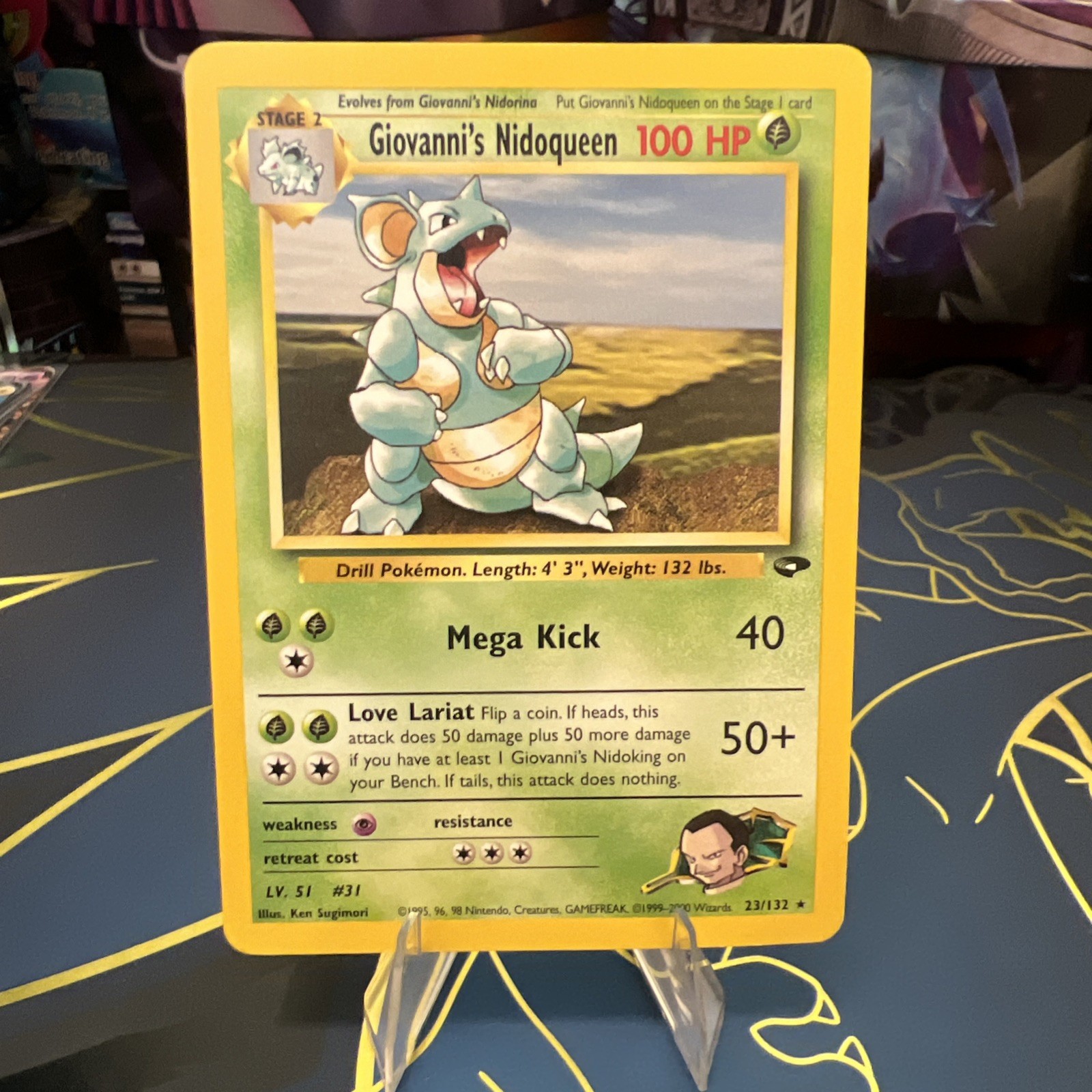 Pokémon TCG Giovanni's Nidoqueen Gym Challenge 23/132 Rare Unlimited - NM