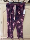 LuLaRoe Cozy Crystal Velour Kick Flare Crop Pant in Burgundy Floral - 2XL - NWT — photo 1