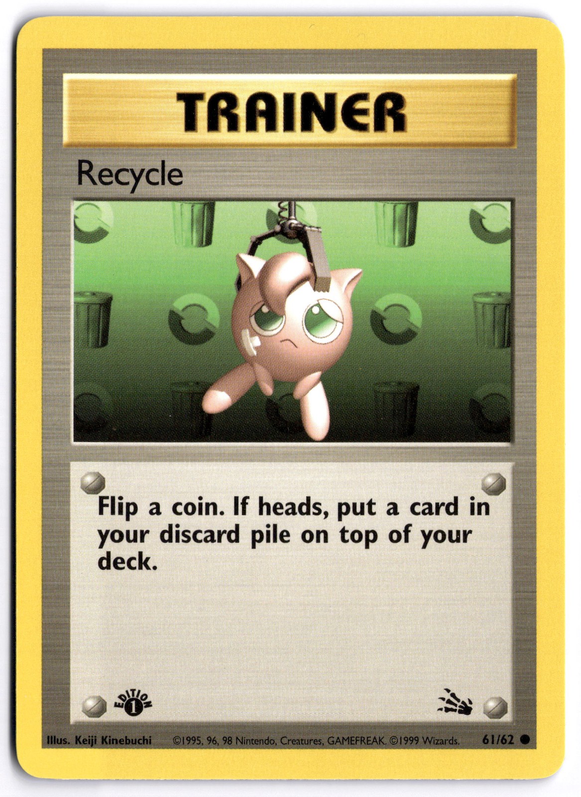 Pokémon 1st Edition Recycle Common Fossil 61/62 NM