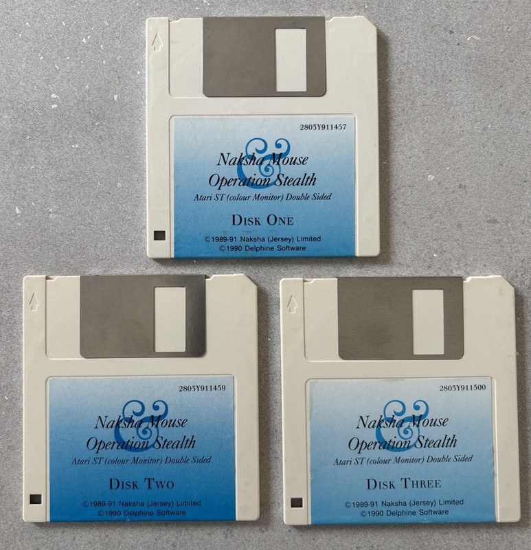 Atari ST - Naksha Mouse Operation Stealth - Discs Only