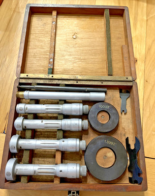 Tesa .800'' - 1.600'' Internal Micrometer Bore Gage Set in Case