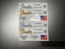 2 set adesivi USA Fender Stratocaster Custom Shop chitarra basso paletta Vinly UV