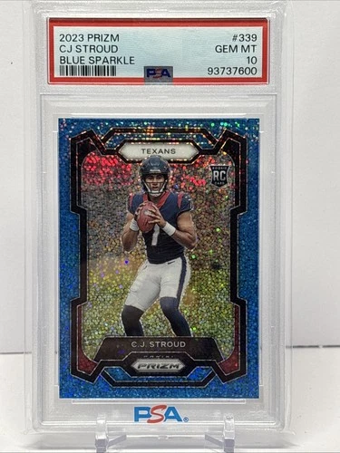 2023 Panini Prizm Blue Sparkle CJ Stroud RC No.339 75/96 PSA10 GEM MINT