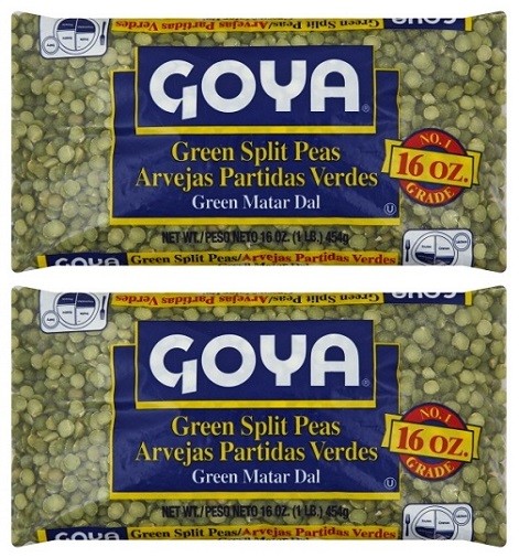 Paquete de 2 guisantes/arvejas partidos verdes Goya Green Split