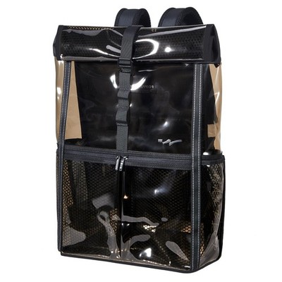Clear Backpack Heavy Duty Adults 18L Rolltop Backpack Transparent TSA Approve...