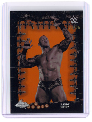  2025 Topps Chrome WWE Cactus Jack Randy Orton Famed Phantoms Orange /25