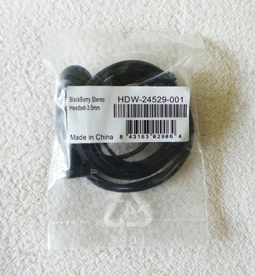 Black Berry HDW-2429-001 In Ear Stereo Kopfhörer Headset 3,5mm Klinke