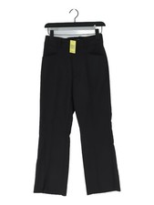 Re/Done Women's Suit Trousers W 25 in Black Polyester with Wool Dress Pants