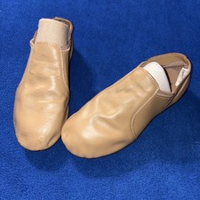 Weissman Women  s Slip-On Leather Jazz Shoes Caramel Size 5.5 AM Dance wear W800