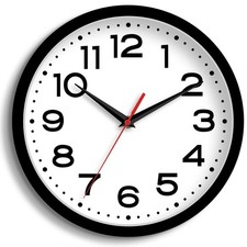 Wall Clock Silent Non-Ticking Modern Clock Battery Operated 8 Inch Small Classic