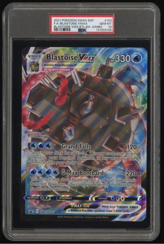 LOW POP 25! PSA 10 2021 Pokemon vmax battle Blastoise VMax SWSH103 JUMBO Promo