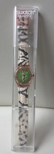 Vintage SWATCH Watch - GP 108 - FIRST Leather Band in Original Box