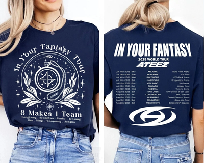 Ateez 2025 World Tour in Your Fantasy Retro Vintage Shirt T-Shirt