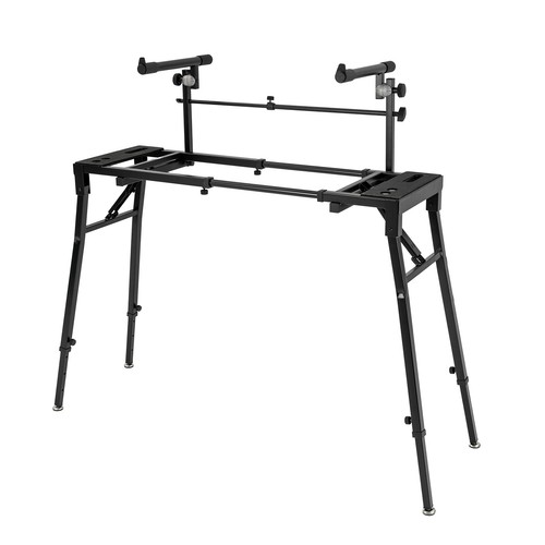 Keyboardständer DJ Workstation Tischplatte Klavierhalter 2 Ebenen Doppel Studio Halterung - Bild 11 von 24