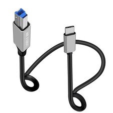 USB 3.0 Printer Cable 5Gbps Type C To B Male Scanner Hard Drive 1m Cord 1 PCS