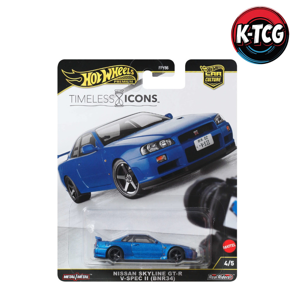 Hot Wheels Nissan Skyline GT-R BNR34 miniature 1/64 voiture de collection Timeless Icons