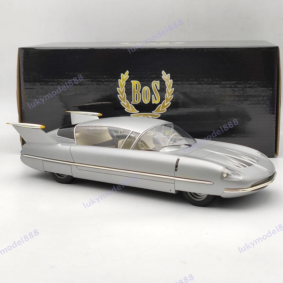 BOS 1/18 Borgward Traumwagen 1955 Silver BOS052 Resin Model Car Limited Used - Image 2 of 4