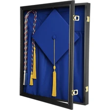 17x23 Large Shadow Box Picture Frame Display Case with Push Pins and Hanging ...