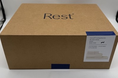 REST Evercool+ Cooling Sheet Set Queen Snow Ivory 4 Piece New Sealed