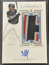 2021 Panini Flawless Jesus Sanchez Rookie Patch Auto RC #19/25 Miami Marlins