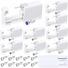Evatage 30Pcs Ear Piercing Kit with Preloaded Silver Studs, Disposable Gun