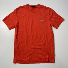 Paul Smith  T Shirt Adult Small Orange Logo Crew Neck Short Sleeves Mens