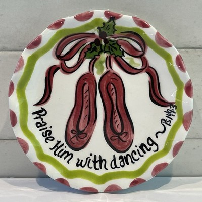 Goodness Gracious Hand Painted Religious 4.5 In Trinket Dish Ballet Psalms 149:3