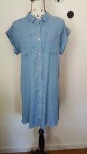 Thread Supply Cuffed Lyocell Shirtdress Size M
