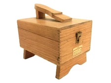 Griffin Shinemaster Shoe Valet, Wooden Storage Box w/Shoe Rise, Blonde Oak Wood
