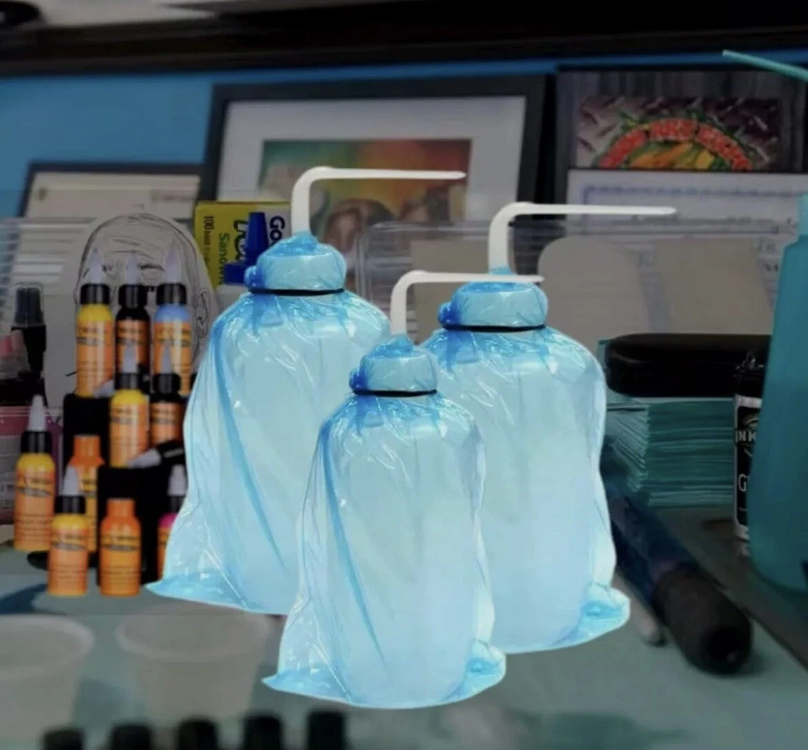 EMALLA Tattoo Wash Bottle Bags Covers Sleeves 250 pcs ~ New Sealed - product detail image 4