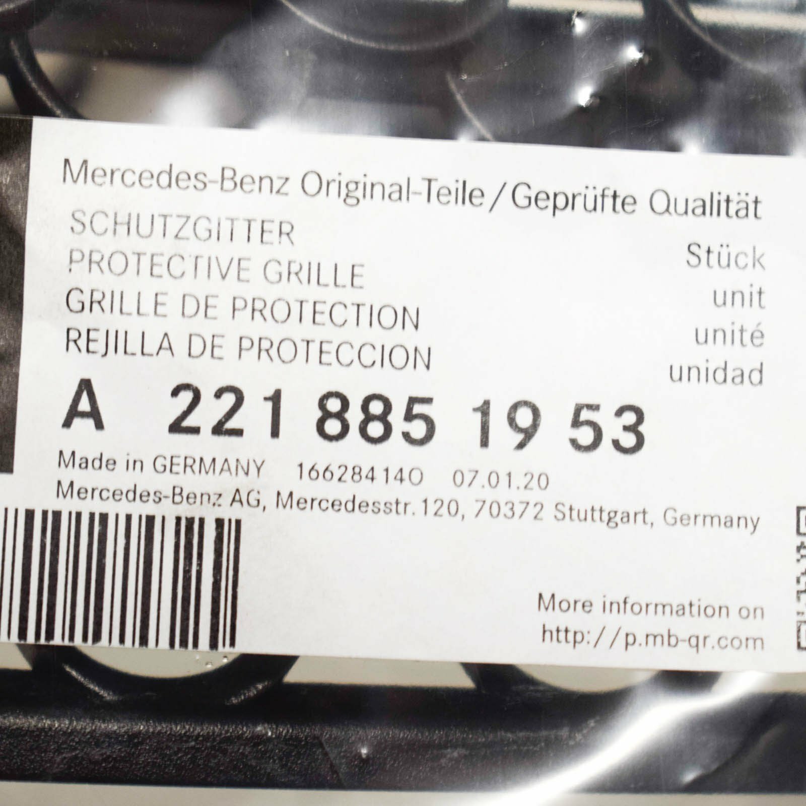 NEU MERCEDES-BENZ S W221 FRONTSCHÜRZE LINKS GITTER A2218851953 