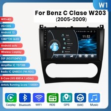 For Mercedes-benz C Class W203 W209 9 Gps Car Radio Carplay Stereo Android 12.0