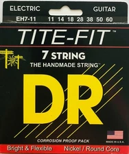 DR EH7-11 Tite Fit Electric Guitar Strings; 7-string set gauges 11-60