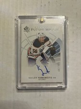 2017-18 SP Authentic Kailer Yamamoto Future Watch Auto /999 #160 Oilers Kraken