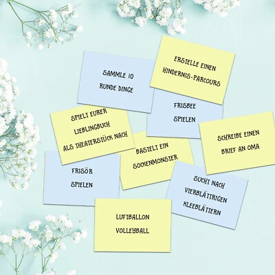 100 Ideen gegen Langeweile Kinder DRUCK Spiele Kinder Lose ziehen Kinder Spielid