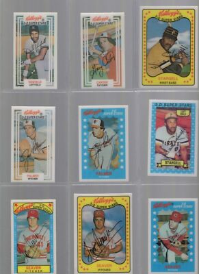 LOT OF 12 VINTAGE KELLOGG'S CARDS       TOM SEAVER+STARGELL+PALMER+WINFIELD+MORE