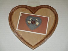 DIY Unfinished Wood Wall Plaque Heart Valentine RTF Unpainted Edged Craft Sign