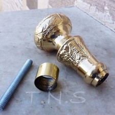 Solid Brass Designer Victorian Head Handle for Vintage wooden Walking Cane Stick