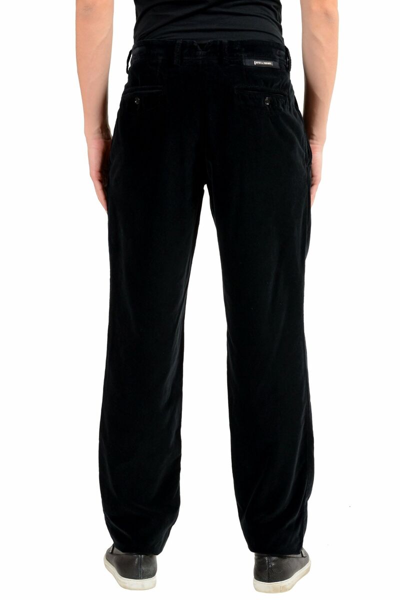 Dolce & Gabbana Men's Black Velour Casual Pants Size 30 32 Dolce & Gabbana Men's Black Velour Casual Pants Size 30 32