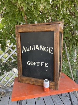 Antique Alliance Coffee Co. New York Huge General Store Advertising Storage Bin