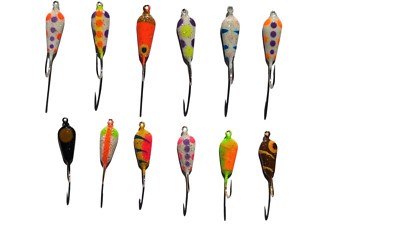 12pc Assorted Tear Drop Fishing Jig Set