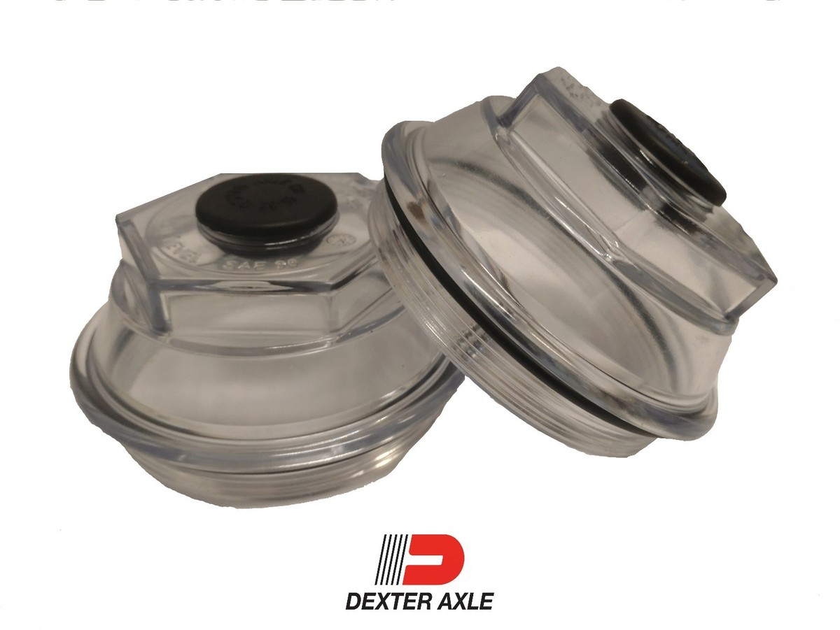 PAIR 3.5" Oil Bath Cap 21-88 Trailer Axle Dexter 9K 10K 8-415 430 - Foto 2