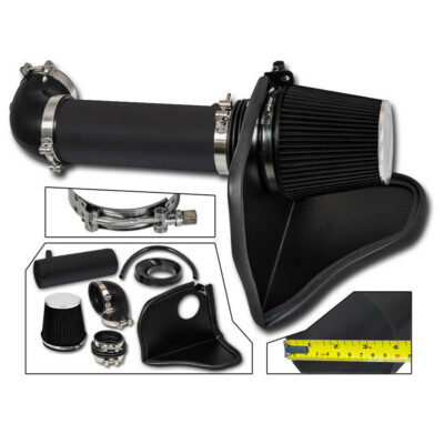 4'' BLACK Heat Shield Cold Air Intake For 05-10 300/Challenger SRT 8 5.7L/6.1L V8