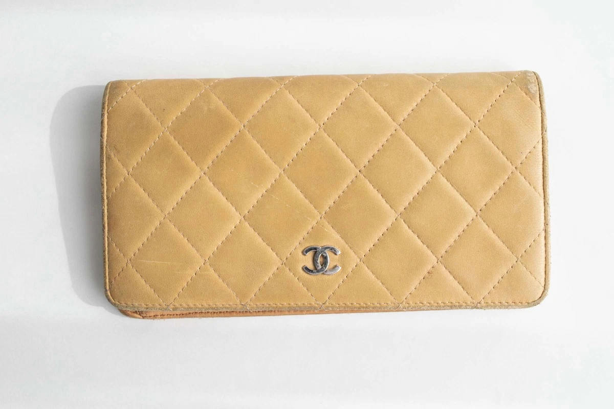 Chanel CHANEL Round Zipper Long Wallet Matelasse Coco Mark Leather