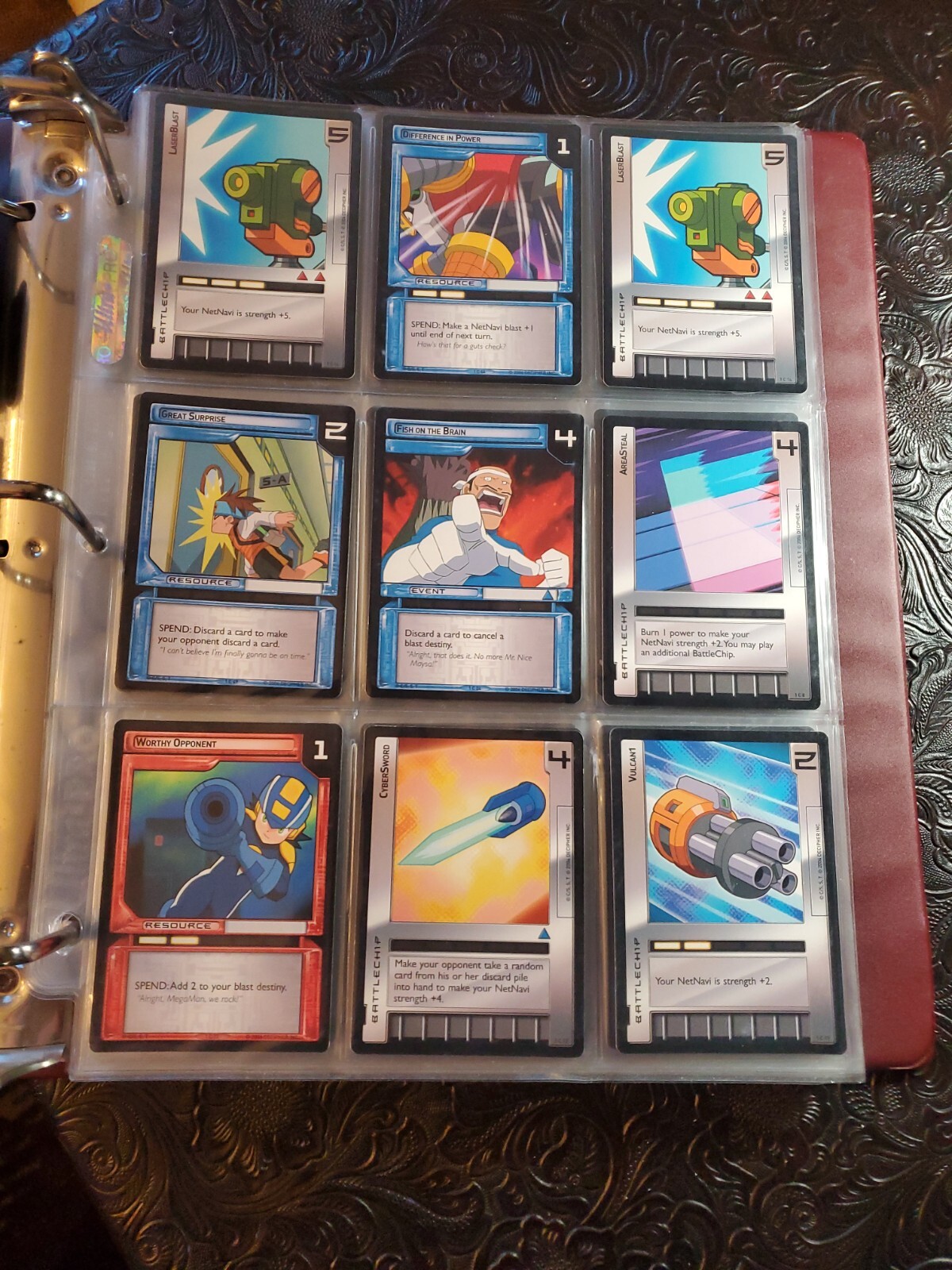 Mega Man NT WARRIOR Trading card game 2004 binder lot 120 cards