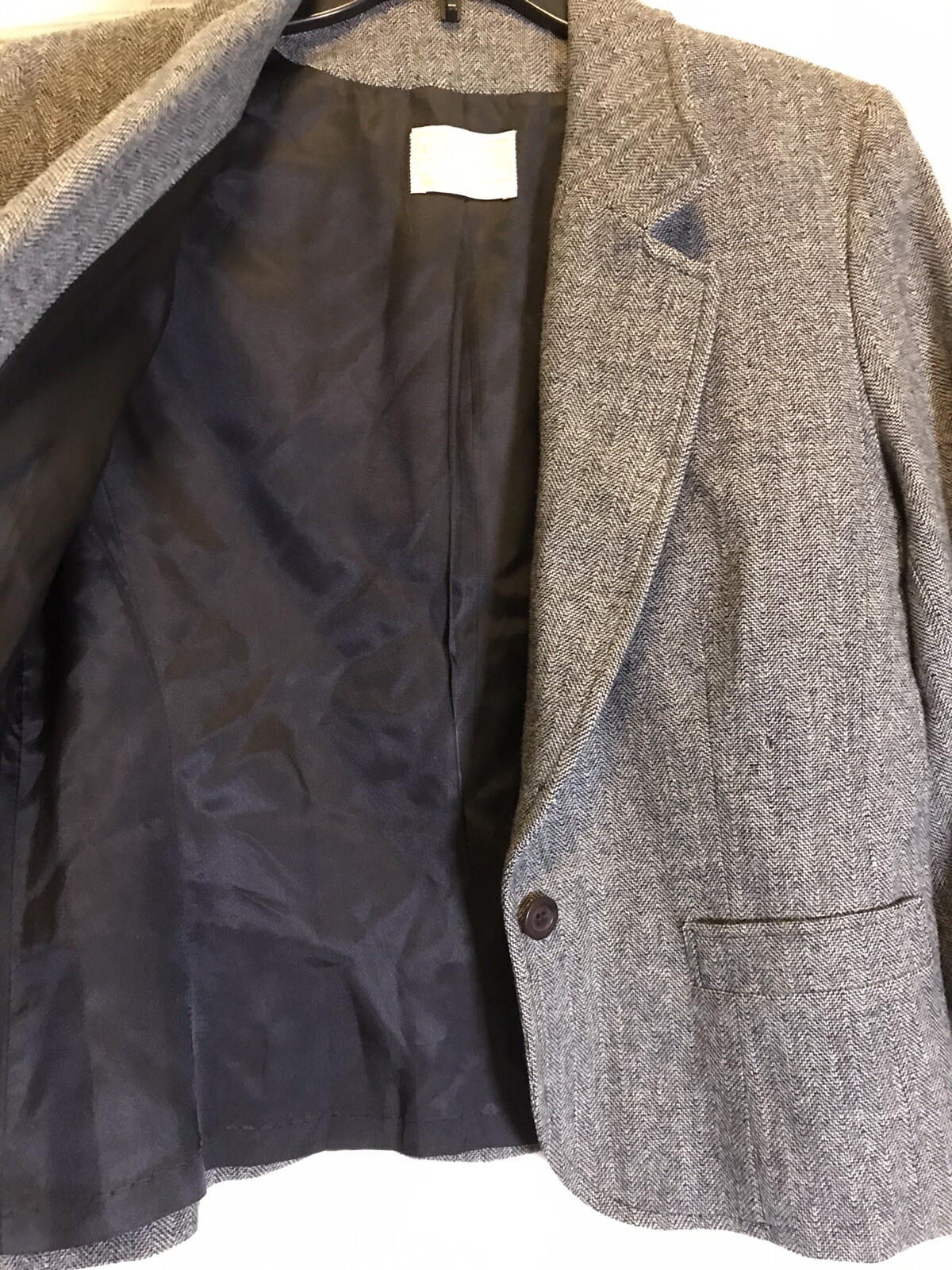 Pendleton Size 12 Gray Marled One-Button Pockets … - image 5